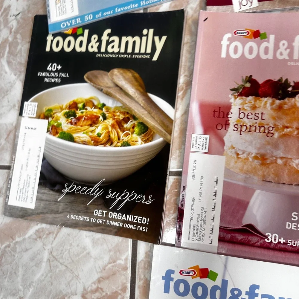 17 Vintage Kraft Food & Family Magazine Lot Holiday Recipes Desserts 2002-2009